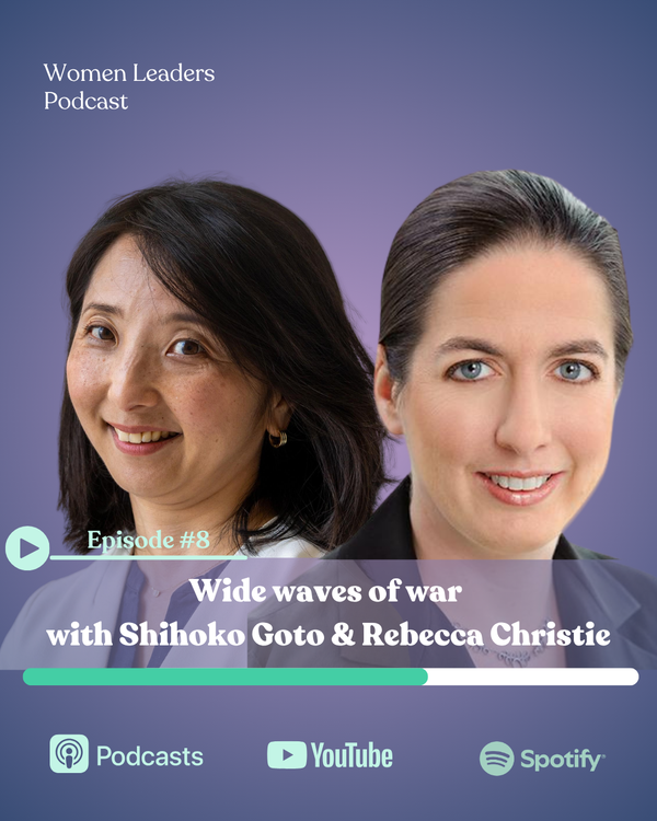 cover art for Wide waves of war  with Shihoko Goto & Rebecca Christie