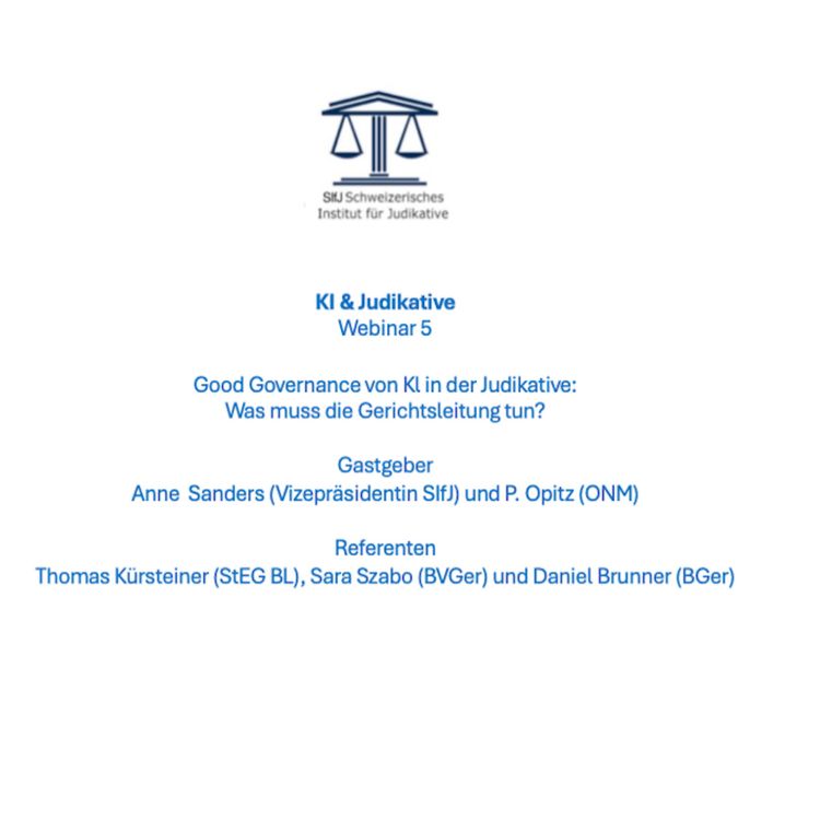 cover art for Good Governance von KI in der Judikative: Was muss die Gerichtsleitung tun?