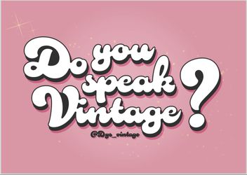 cover art for Do you speak vintage ?