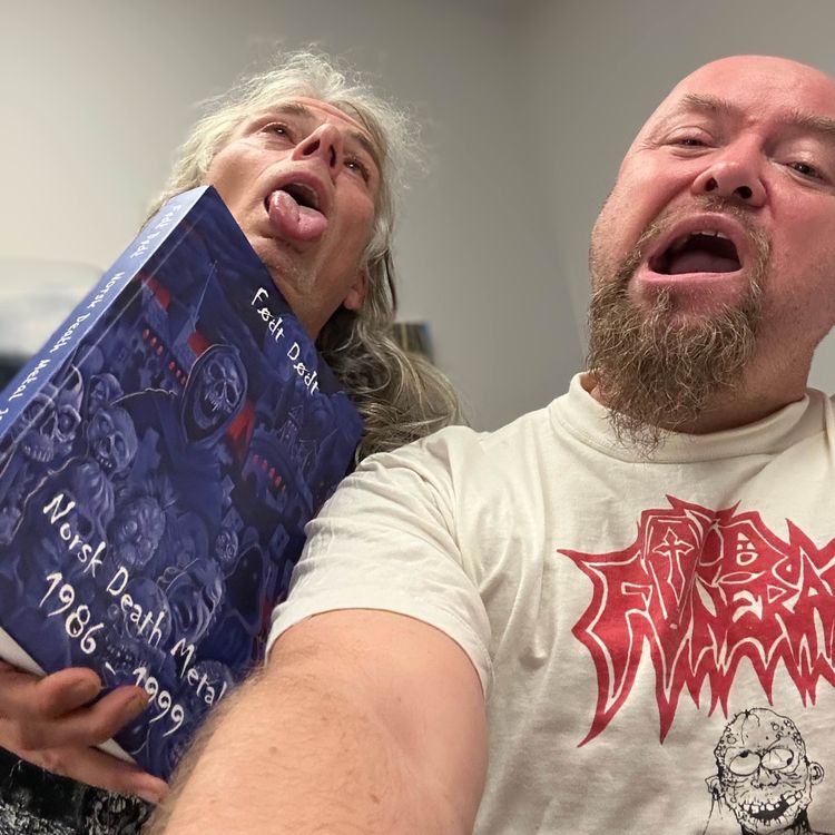 cover art for # 34 André Nautøy, about his book Født dødt - Norsk Death Metal 1986-1999 (Born dead - Norwegian Death Metal 1986-1999/Best with guest English edition # 3)