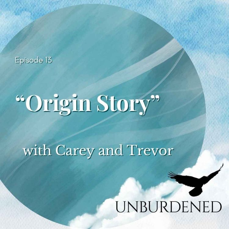 cover art for "Origin Story" with Carey and Trevor