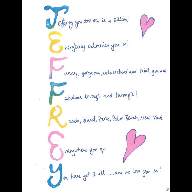 cover art for 087 - Jeffrey Epstein Birthday Book