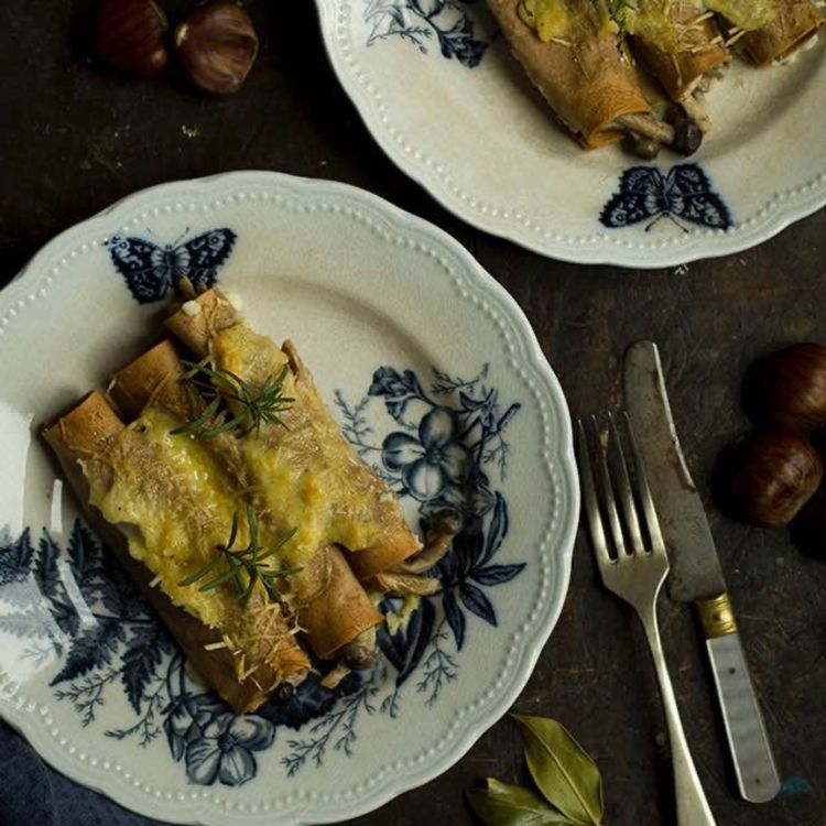 cover art for CANELONES DE CASTAÑAS CON SETAS