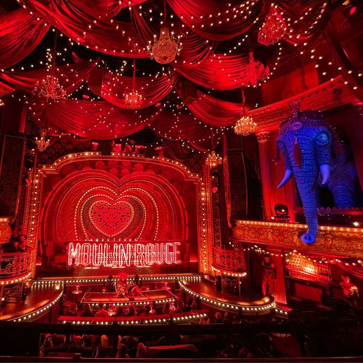 cover art for Moulin Rouge, Peter Pan, A Street Car Named Desire, Orlando and Smoky Mountain Christmas Carol.