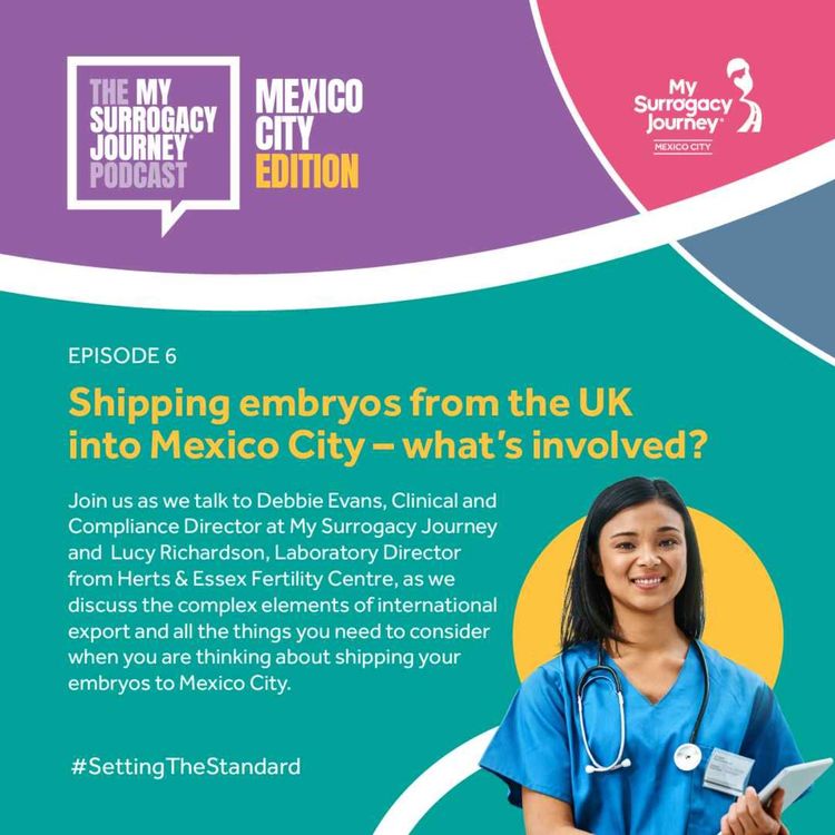 cover art for S1 Ep6: Shipping Embryo’s from the UK to Mexico City – what’s involved?