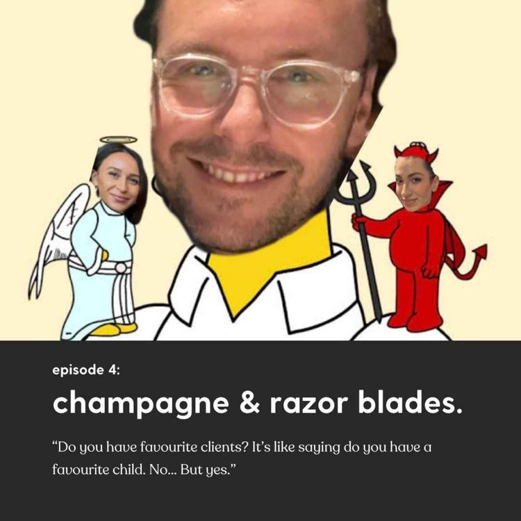 cover art for #4: Champagne & Razor Blades - a Q&A