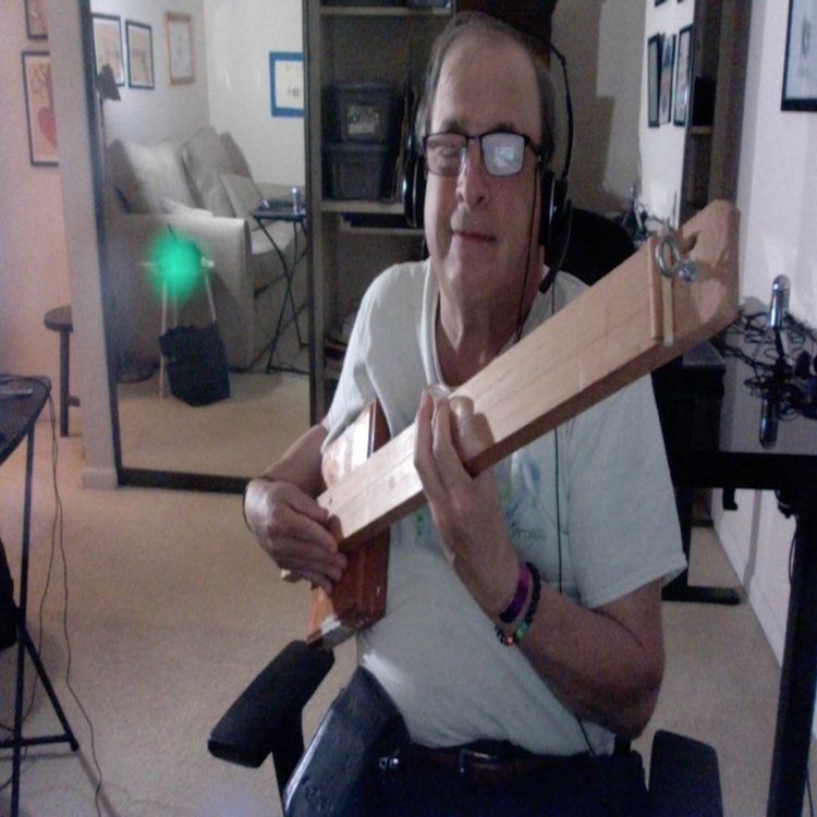 cover art for Demonstrating a wide-necked single string cigar box guitar