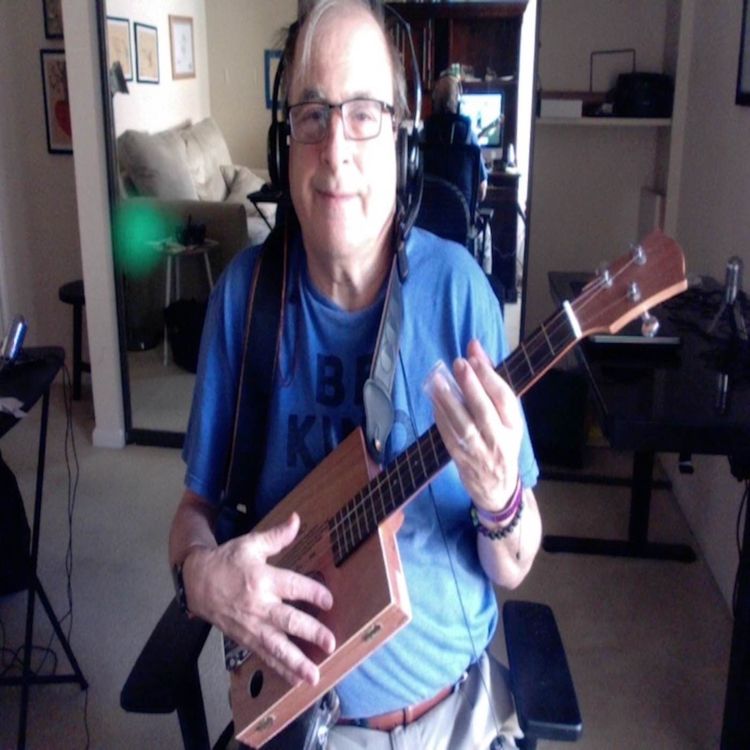 cover art for Blues riffs on three string acoustic cigar box guitar