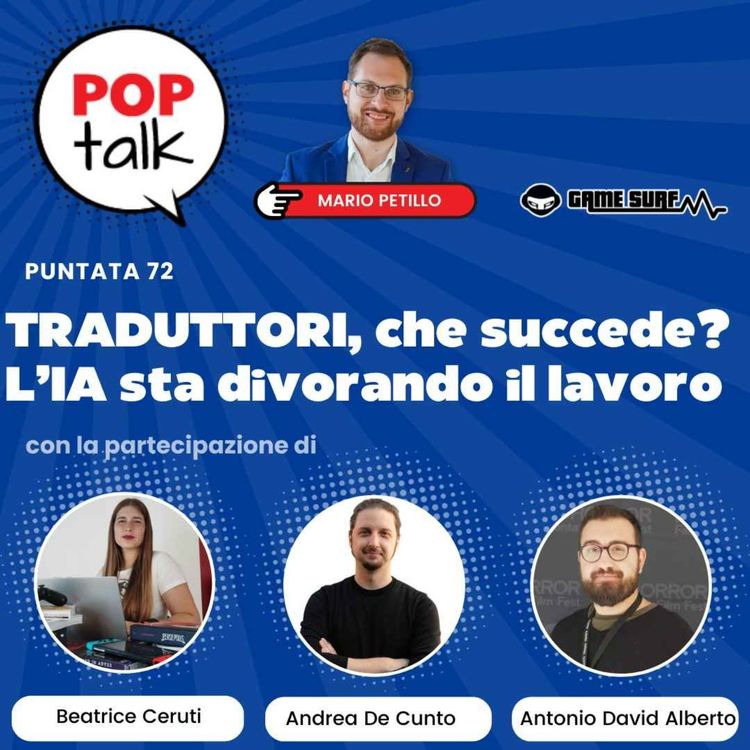 cover art for POPTalk #72 - TRADUTTORI, che succede? L’IA sta divorando il lavoro