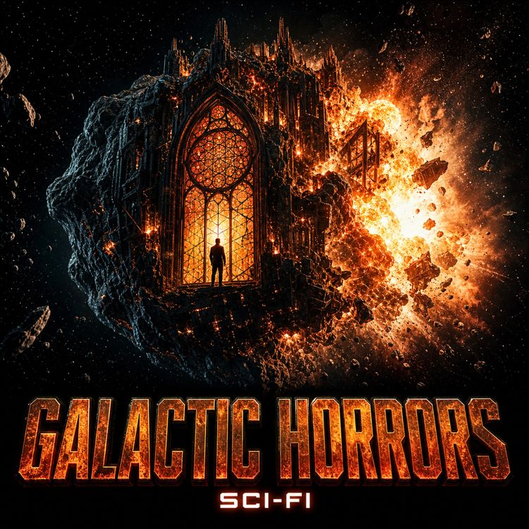 cover art for We Travel Space In Massive Asteroid Cathedrals. The Secrets Inside Are Unspeakable