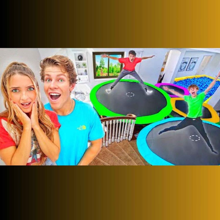 cover art for TURNING MY HOUSE INTO A TRAMPOLINE PARK!