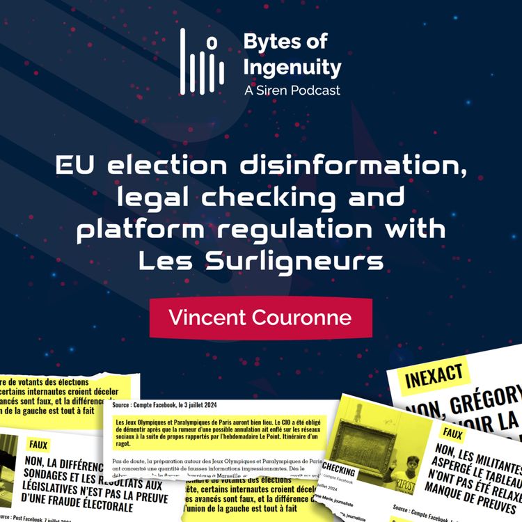 cover art for Election disinformation, legal checking and platform regulation with Les Surligneurs