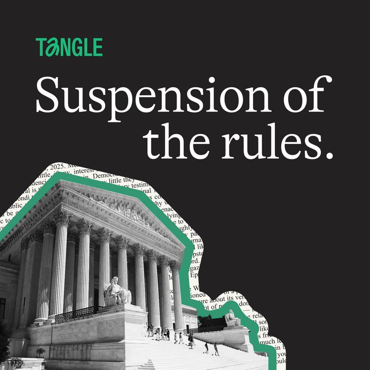 cover art for Suspension of the rules. - Isaac and Ari are joined by Audrey Moorehead to discuss the Michigan Senate primary results, a Trump scandal turned into a fun game and the Rep. Max Miller allegations.