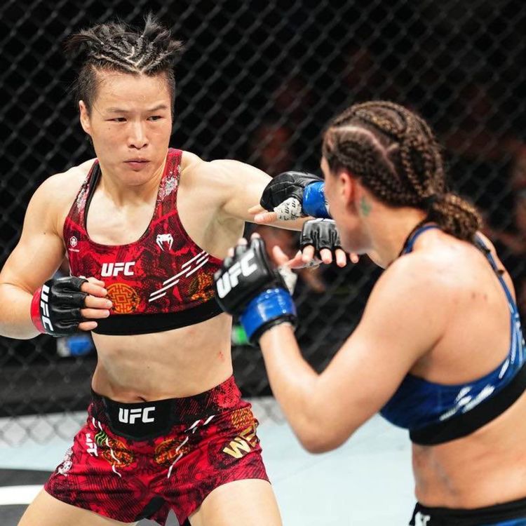 cover art for UFC 312 REACTION. Strickland disappoints, Weili delivers. Bring on the super fight with Shevchenko.