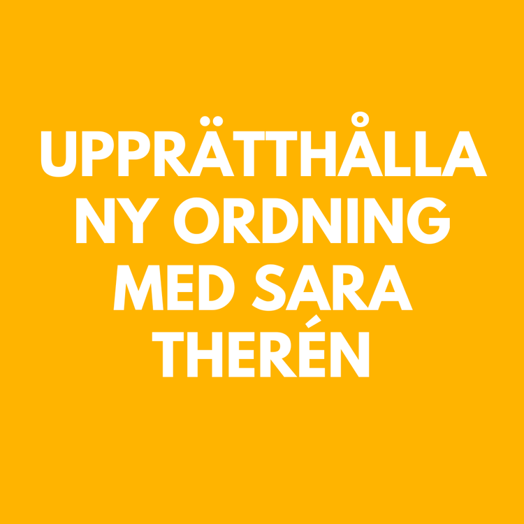 cover art for Upprätthålla ordningen med Sara Therén