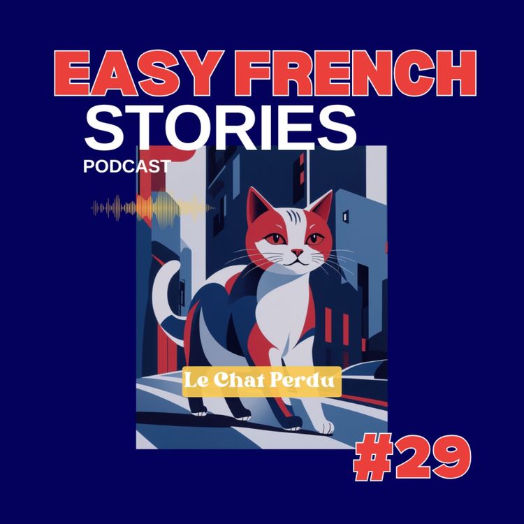 cover art for The Lost Cafe Cat (A1-A2 French)