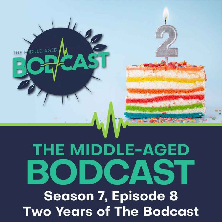 cover art for Two Years of The Middle-aged Bodcast