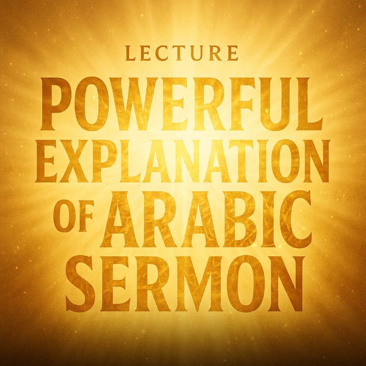 cover art for Lecture – Powerful Explanation of Arabic Sermon | Mufti Menk