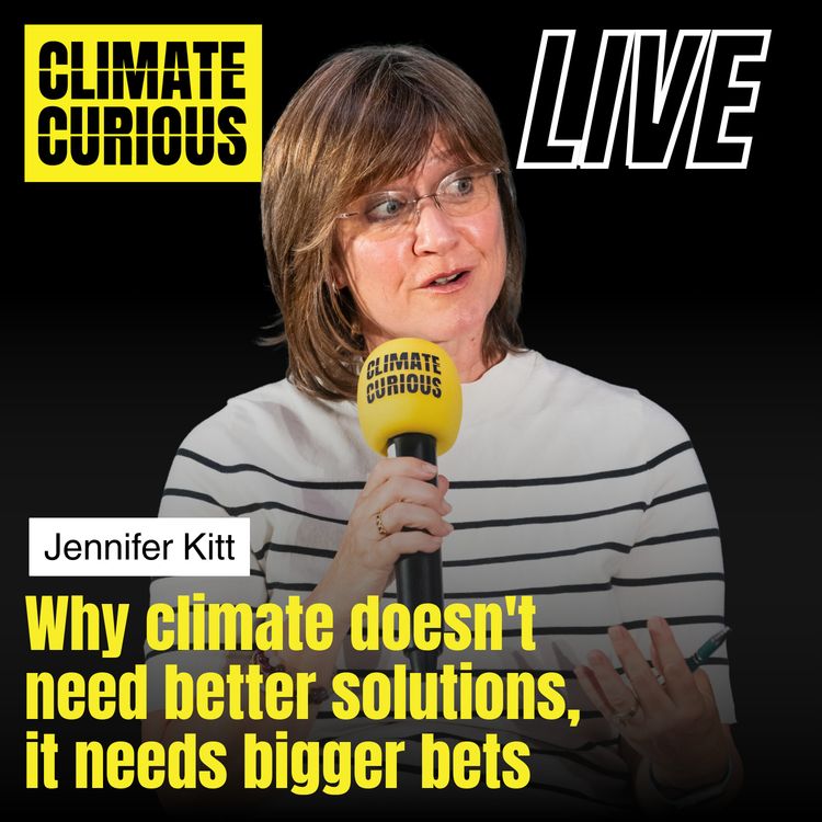 cover art for Why climate doesn't need better solutions, it needs bigger bets, with Jennifer Kitt
