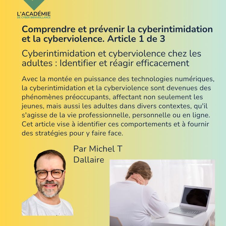 cover art for Cyberintimidation et cyberviolence chez les adultes : Identifier et réagir efficacement