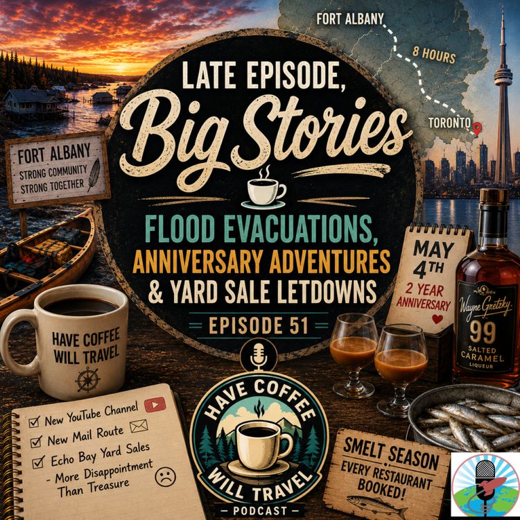 cover art for Late Episode, Big Stories: Flood Evacuations, Anniversary Adventures & Yard Sale Letdowns