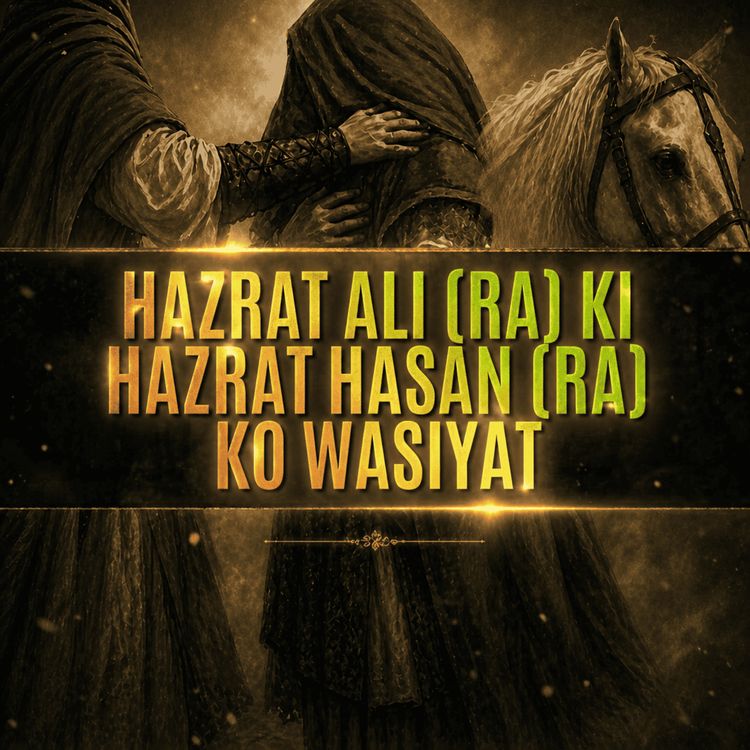cover art for Hazrat Ali’s Final Advice to His Son Imam Hussain (RA) | Maulana Tariq Jamil