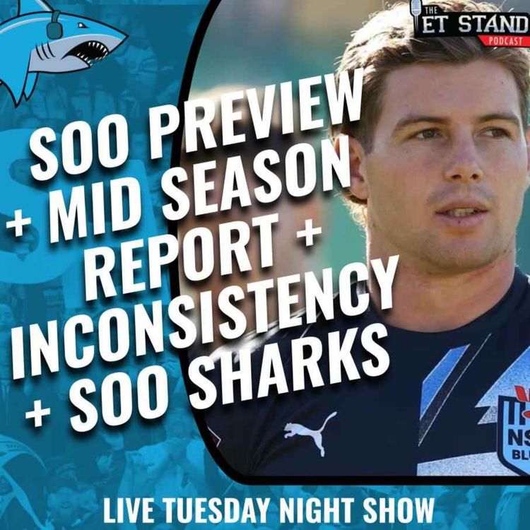 cover art for Sharks In Origin, Mid-Season Report Card, Boldo & Tell + State Of Origin Preview