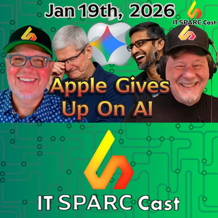 cover art for Apple Taps Google for AI, Copilot Pushback, AI Commerce & Nuclear Power for Data Centers