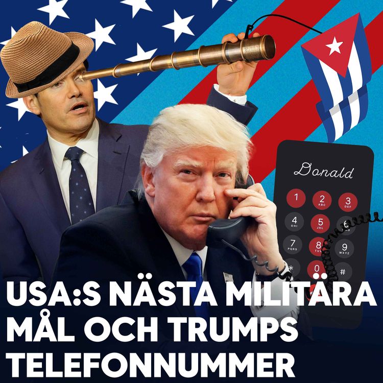 cover art for USA:s nästa militära mål och Trumps telefonnummer 