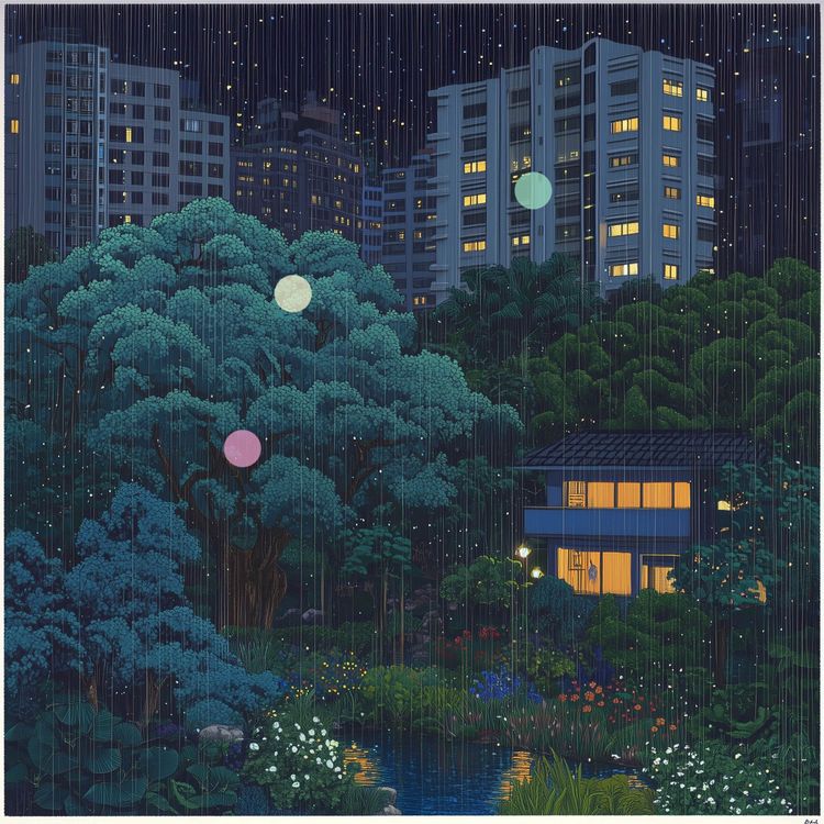 cover art for Hongkong-Monsun in der Nacht | Starker Regen und ferne Stadtklänge