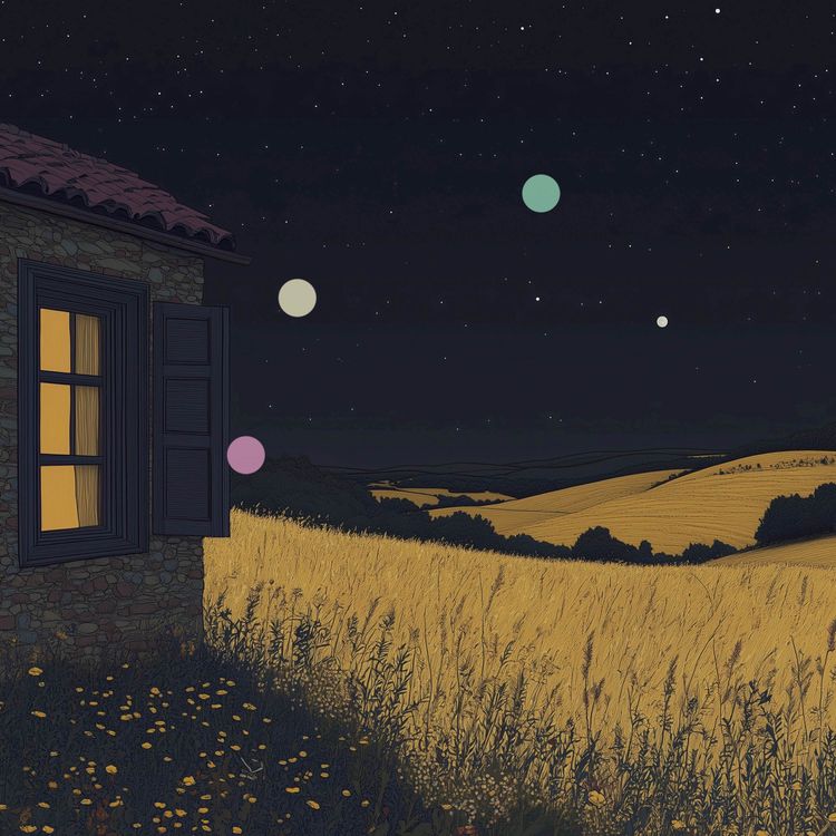 cover art for Vom Wind gepeitschte Felder auf dem Land | Nachtambiente für Konzentration und tiefen Schlaf