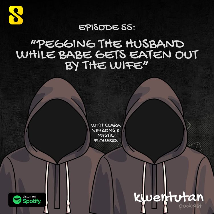 cover art for E55: "Pegging the Husband while Babe Gets Eaten Out by the Wife" with Mystic Flowers & Clara Vinzons