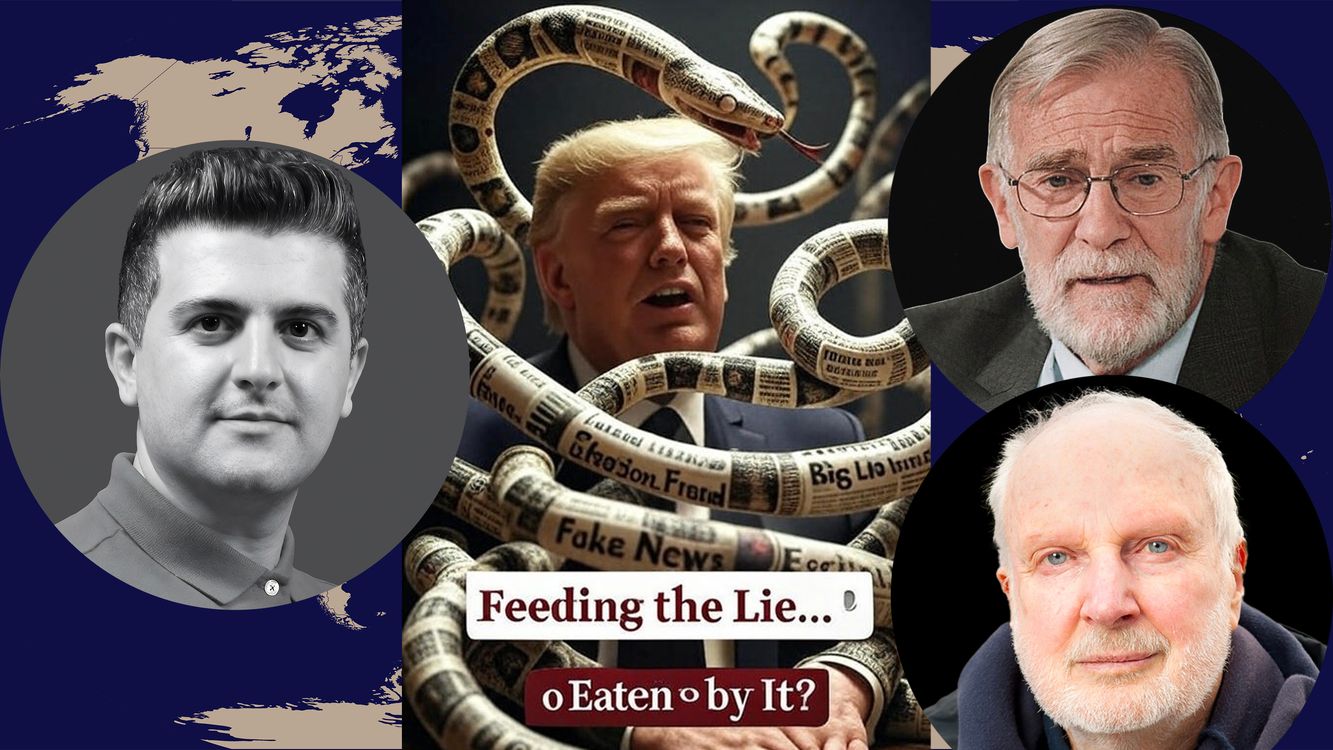 cover art for Ray McGovern & Graham E. Fuller: Trump Feeding Lies or Swallowed by Them