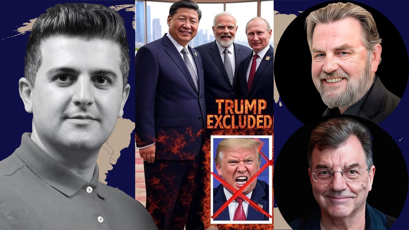 cover art for Larry C. Johnson & Col. Larry Wilkerson: China, India & Russia Unite — Trump Left Out and FUMING!