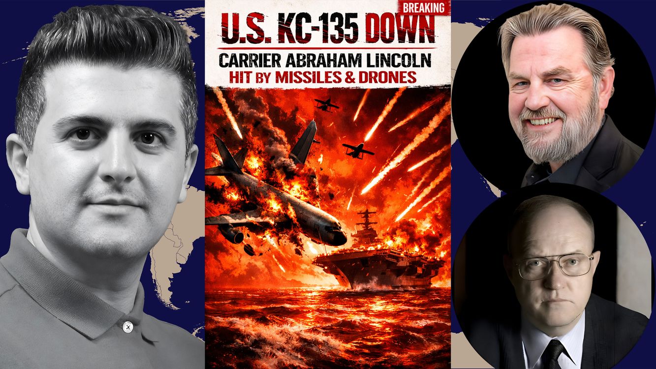 cover art for Larry Johnson & Col. Wilkerson: U.S. KC-135 Down — Carrier Abraham Lincoln Hit by Missiles & Drones