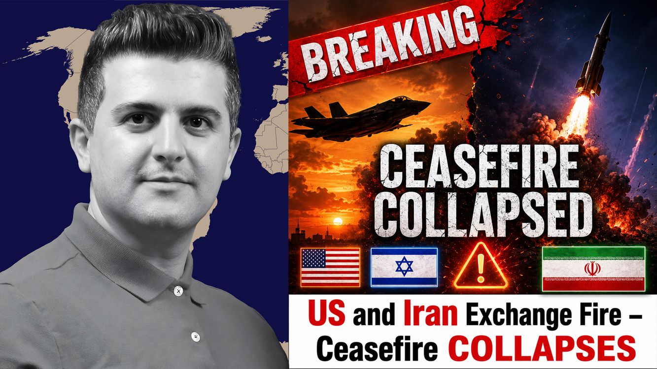 cover art for Nima R. Alkhorshid: BREAKING: US and Iran Exchange Fire – Ceasefire COLLAPSES