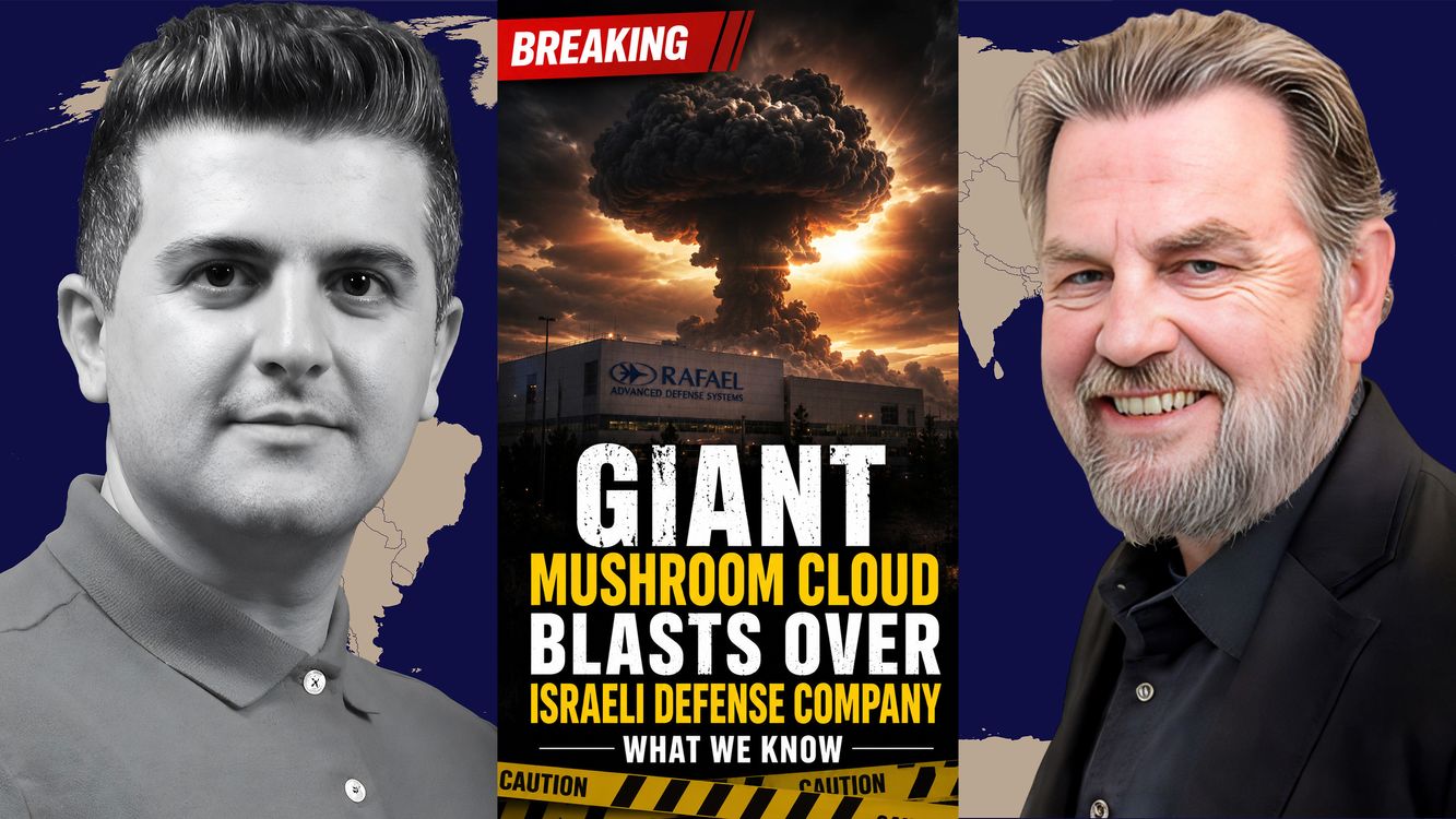 cover art for Larry Johnson: Giant Mushroom Cloud Blasts Over Israeli Defense Company – What We Know