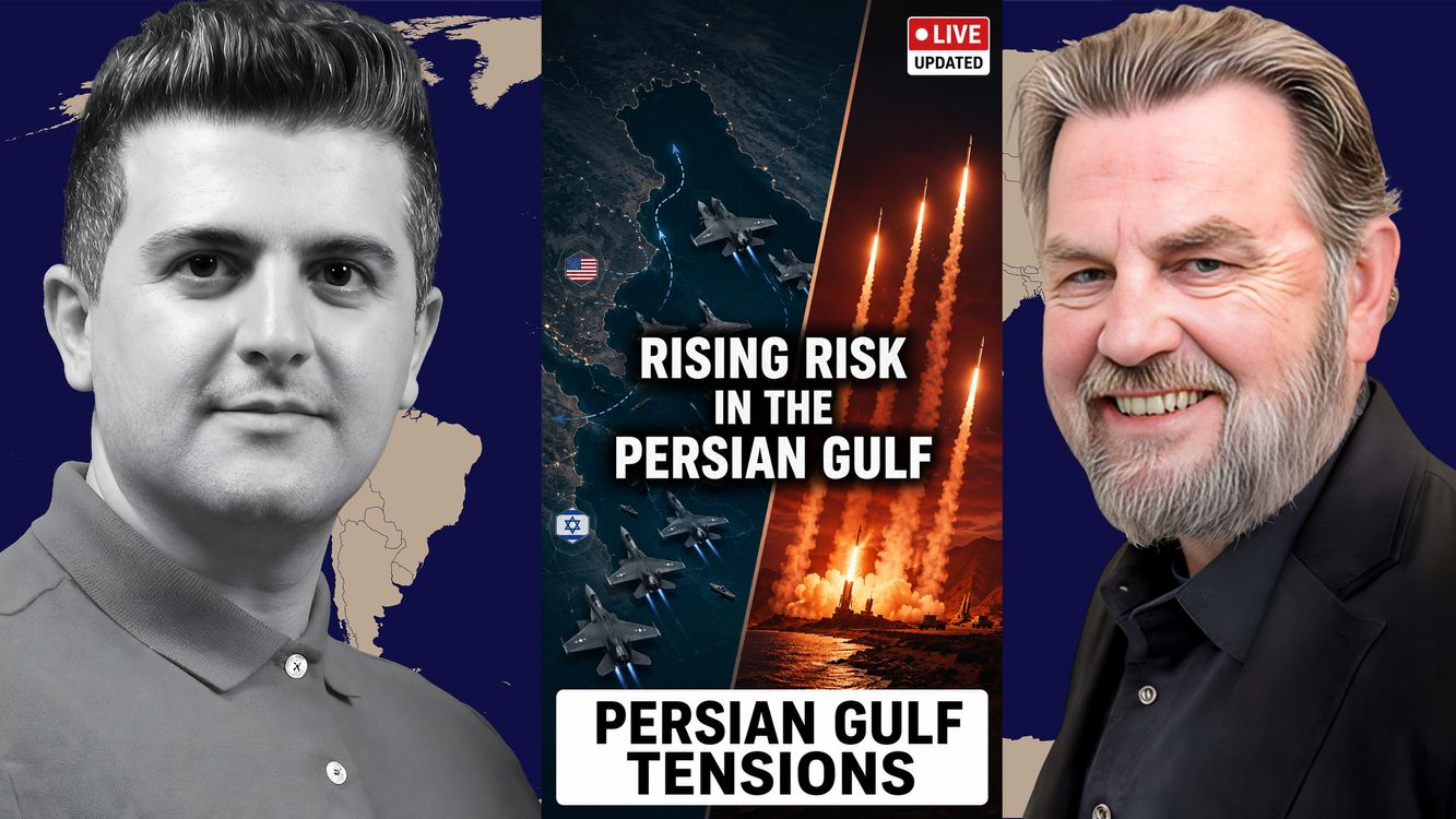cover art for Larry Johnson: Iran Strikes US Bases in Bahrain & Kuwait After US Strikes South Iran - Hormuz CLOSED