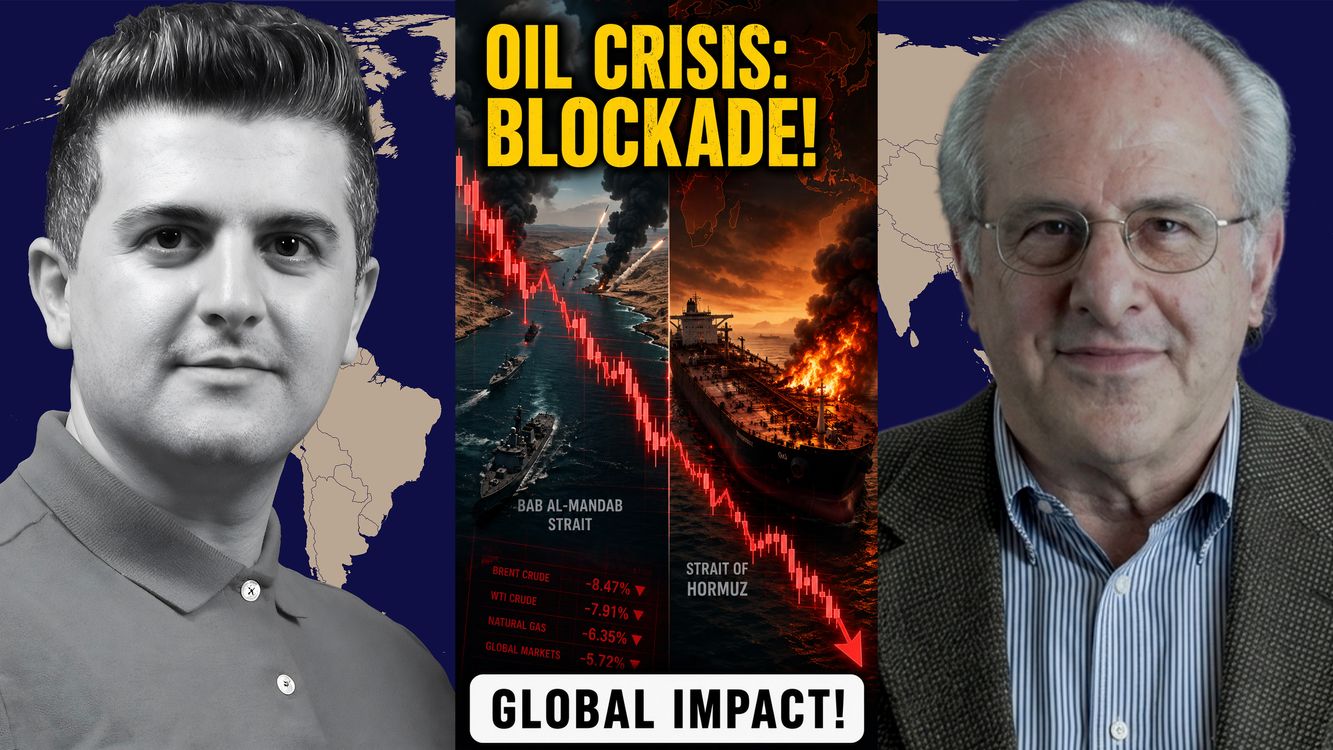cover art for Richard Wolff: Yemen's Bab al-Mandab Blockade & Hormuz Closure Shatter the Global Oil Market