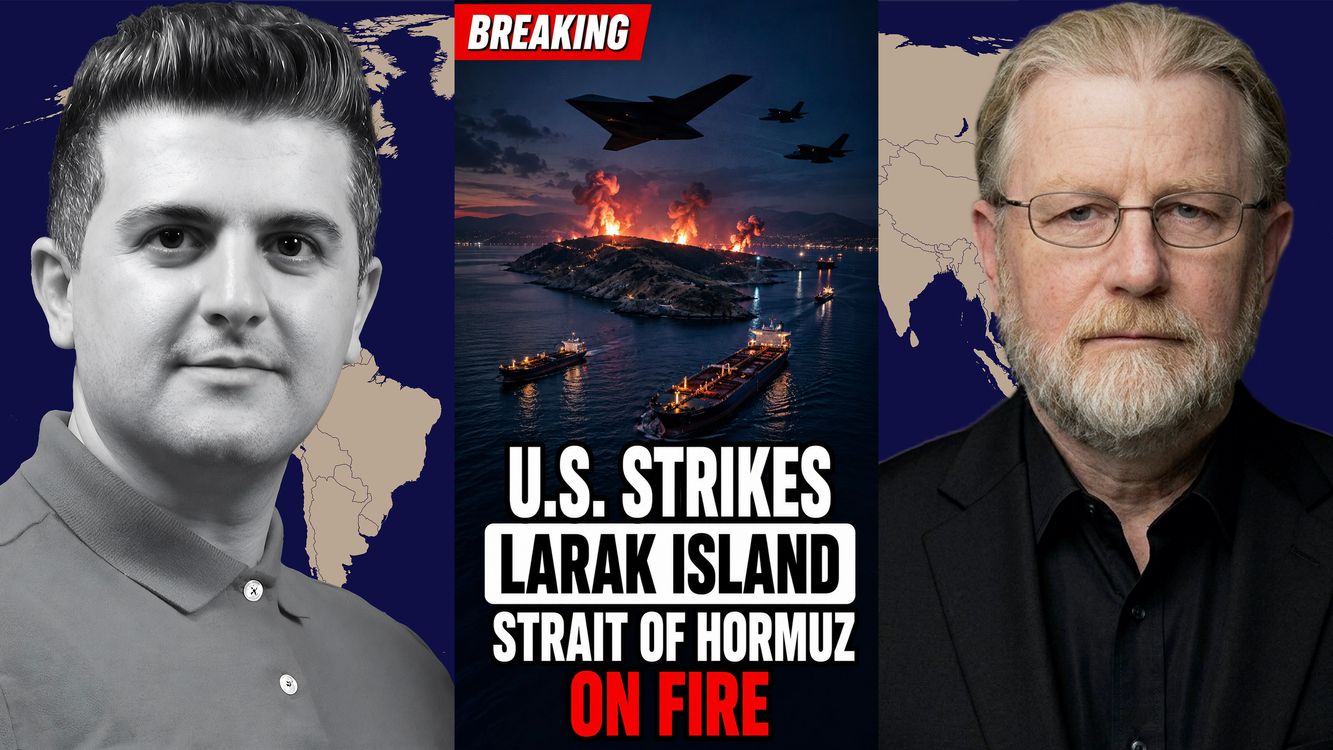 cover art for Larry Johnson: JUST IN: U.S. Bombs 2 Military Sites on Iran's Larak Island Near Key Oil Chokepoint