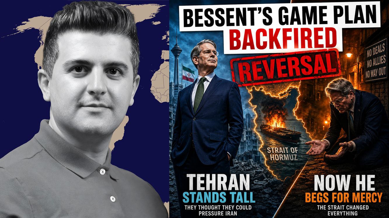 cover art for Nima R. Alkhorshid: From Toppling Tehran to Begging the Streets – Bessent's Reversal as Hormuz Burns