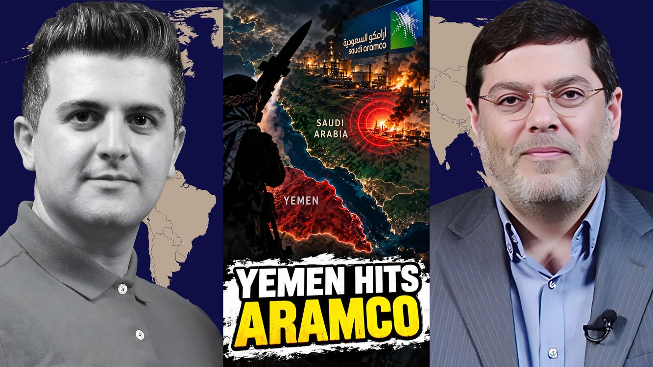 cover art for Seyed M. Marandi: BREAKING:Massive Fire Erupts at Saudi Aramco Refinery After Reported Houthi Attack