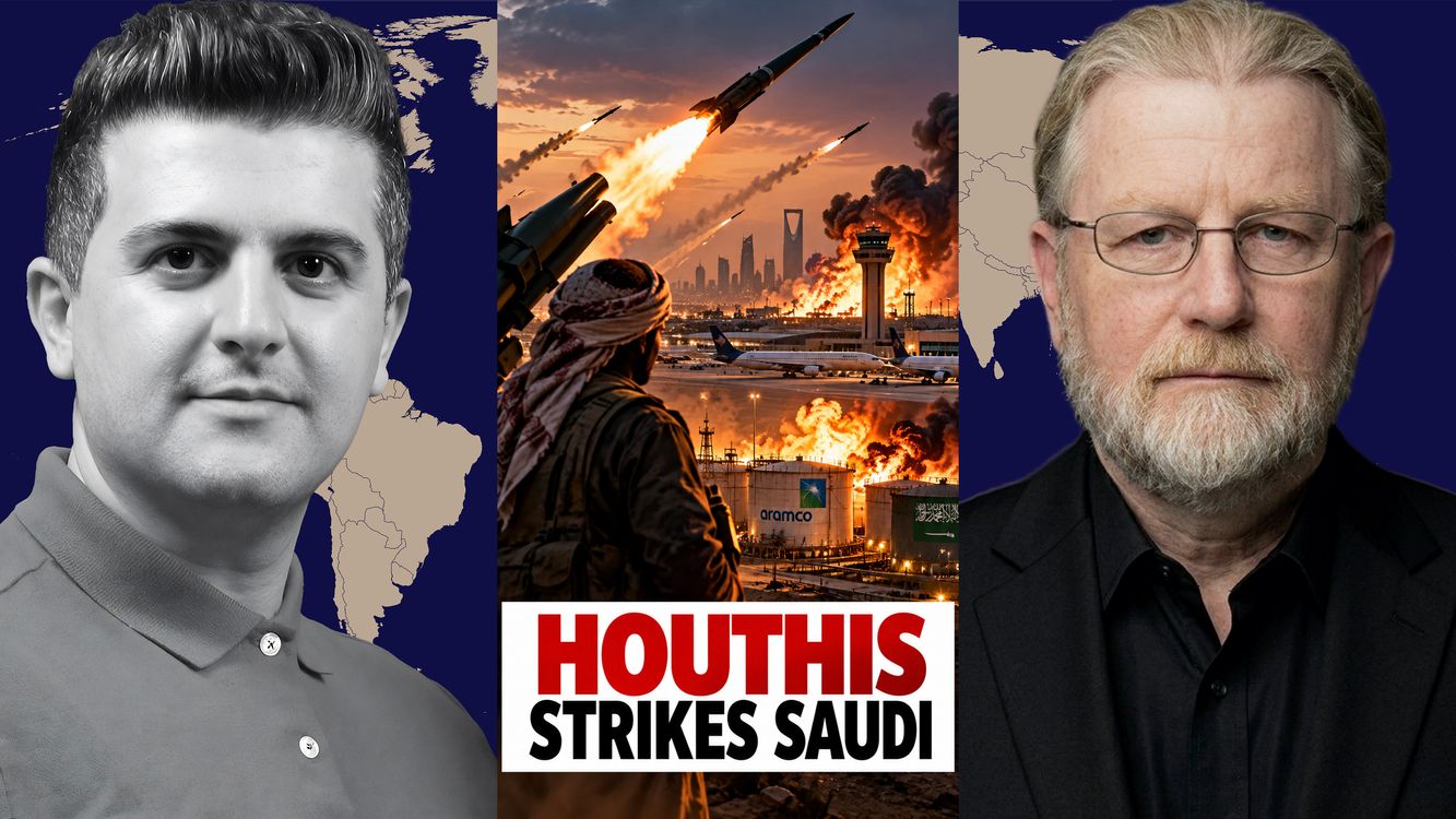 cover art for BREAKING: HOUTHIS MISSILE STRIKES ON RIYADH AIRPORT, ARAMCO & SAUDI BASES- w/ Fmr. CIA Larry Johnson