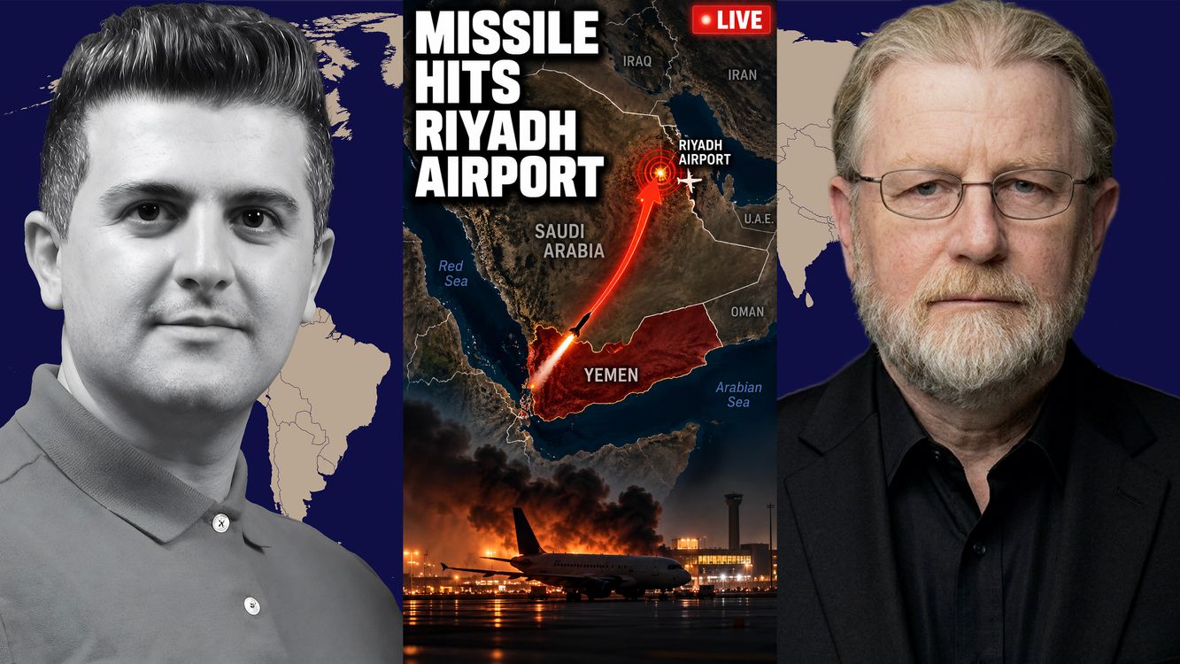 cover art for BREAKING: YEMENI BALLISTIC MISSILES HIT RIYADH AIRPORT—3 AIRCRAFT STRUCK - w/ Fmr. CIA Larry Johnson