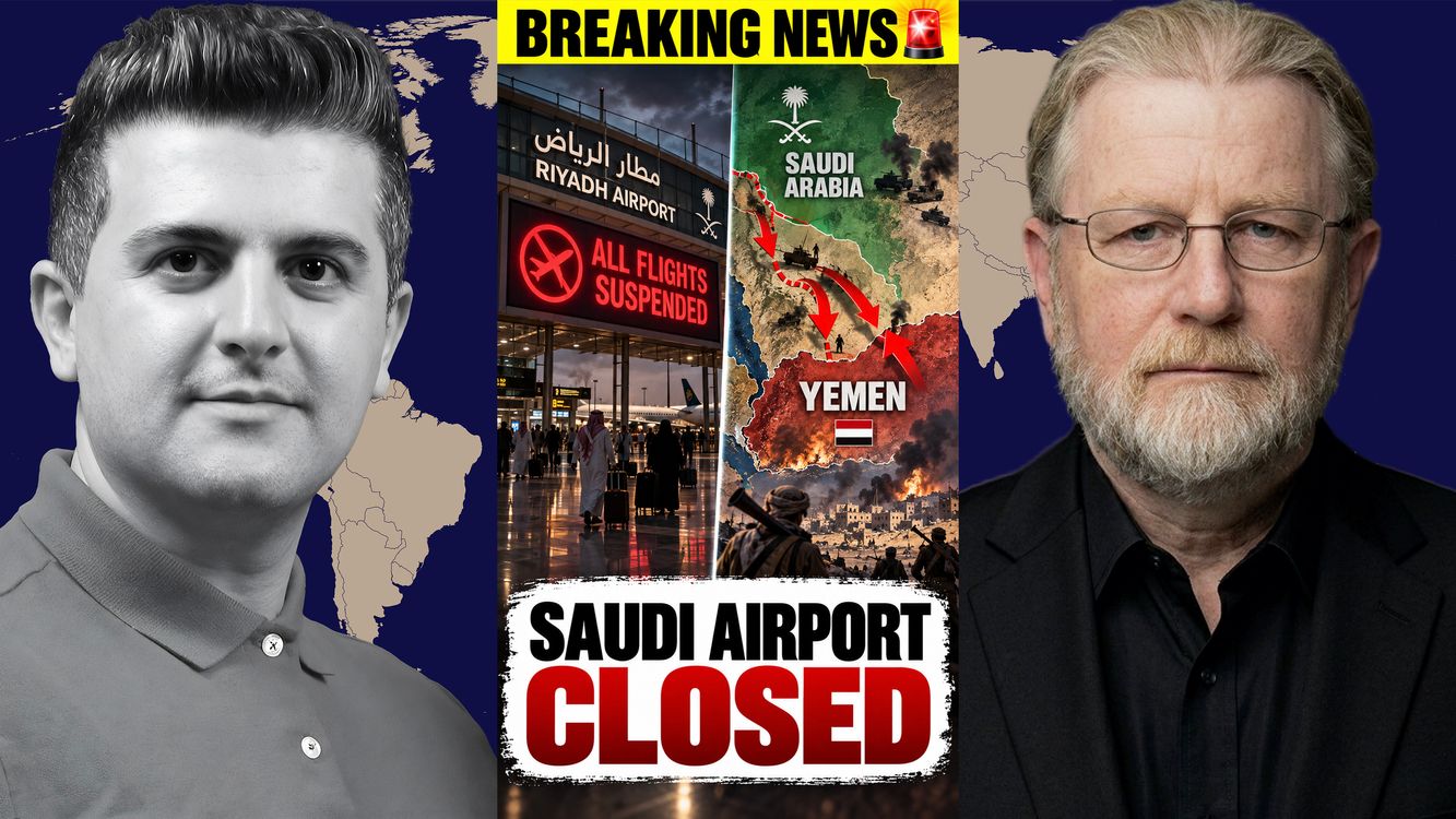 cover art for BREAKING: SAUDI SHUTS RIYADH AIRPORT AS SAUDI FORCES COLLAPSE IN YEMEN - w/ Fmr. CIA Larry Johnson
