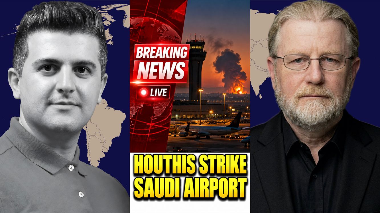 cover art for BREAKING: HOUTHIS STRIKE SAUDI ARABIA'S LARGEST EASTERN AIRPORT - w/ Fmr. CIA Larry Johnson