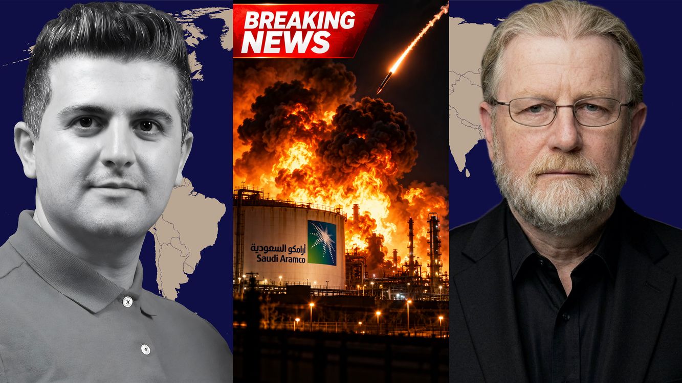 cover art for BREAKING: Massive Fire Erupts at Saudi ARAMCO After Yemeni Missile Strike- w/ Fmr. CIA Larry Johnson
