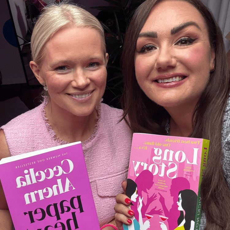 cover art for PS I Love You, Tom Hanks' typewriter, and Sleepless in Seattle with Cecelia Ahern