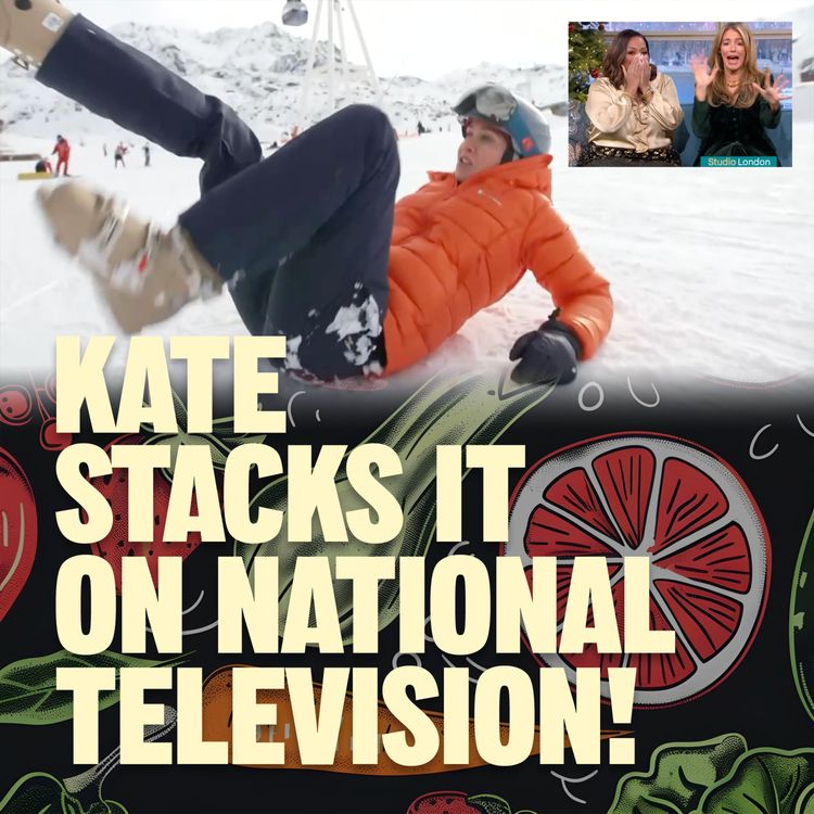 cover art for Kate stacks it live on national TV PLUS we have a bust-up...