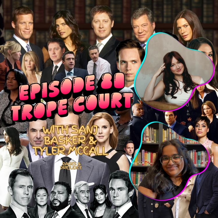 cover art for E80: Trope Court with Sanj Basker and Tyler McCall